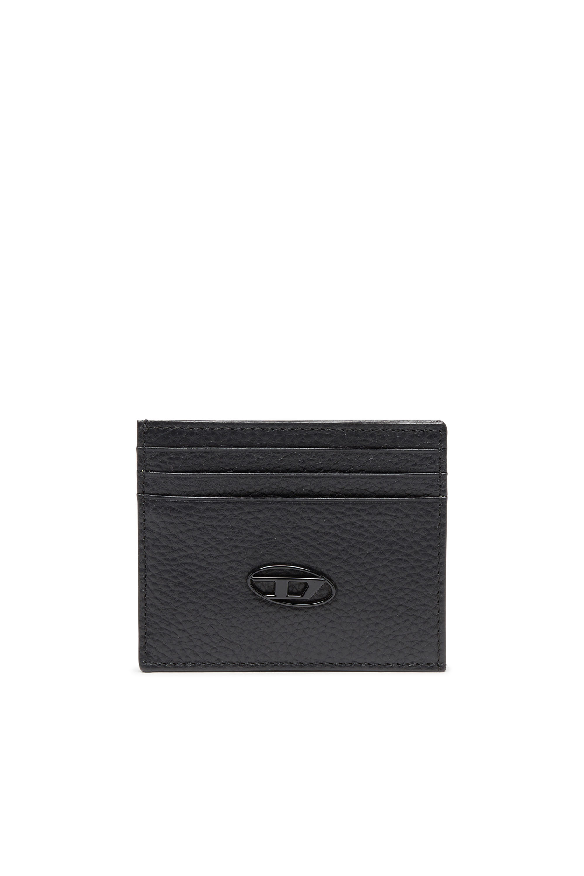 Card case in grained leather - Small Wallets - Man - Black