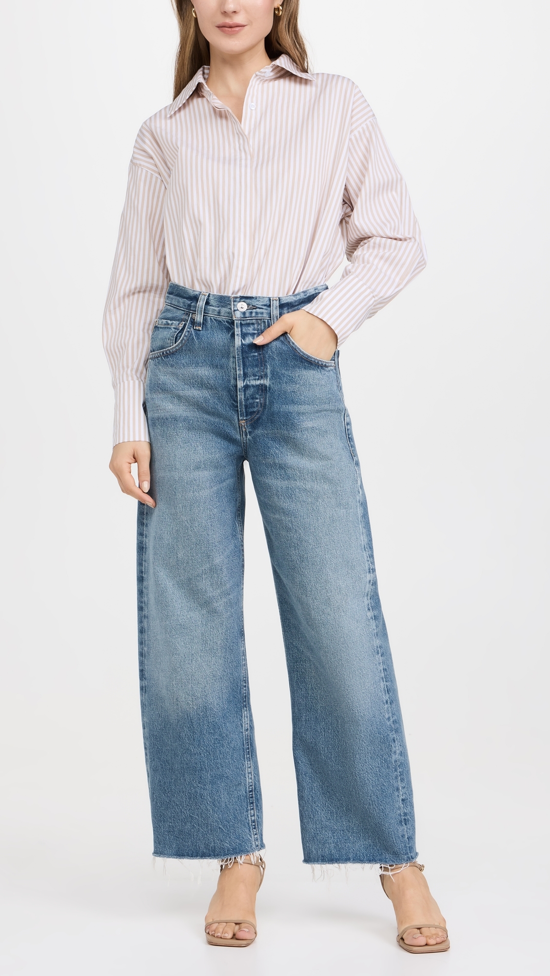 Ayla Raw Hem Crop Regenerative Cotton Jeans Doheny