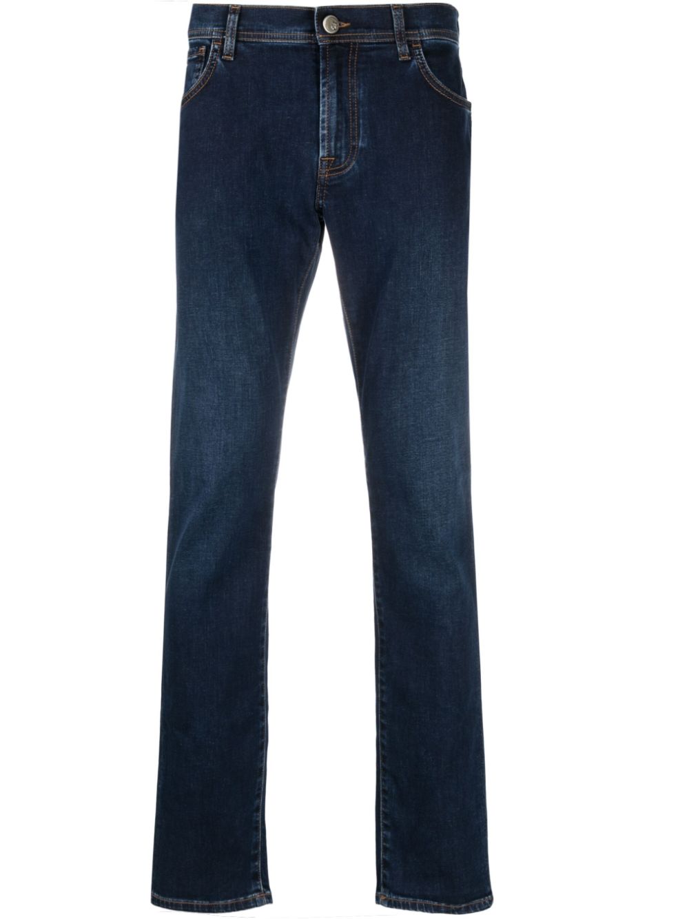 Low-rise straight-leg jeans - Blue