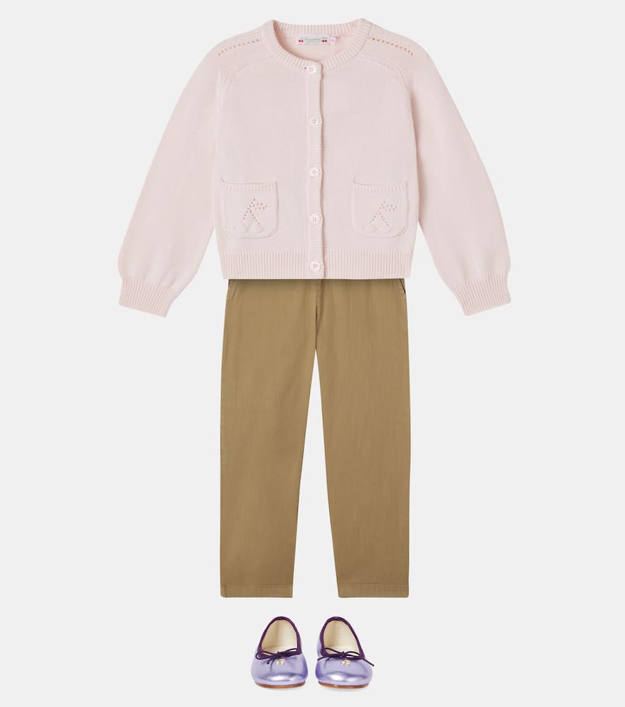 Elisea open-knit cotton cardigan