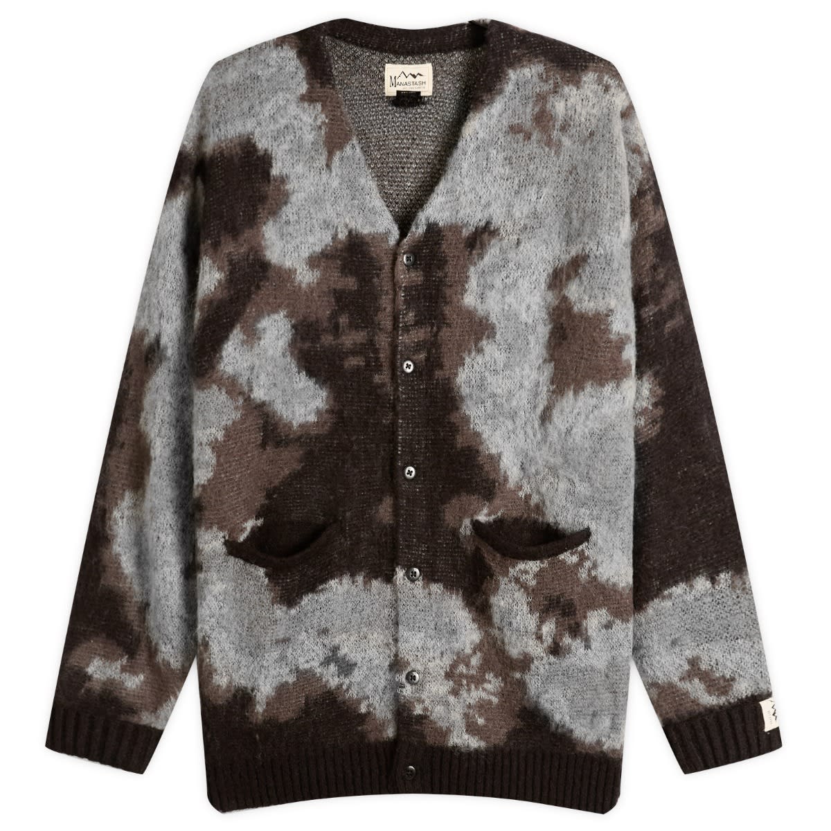 Men's Blurry Jaquard Cardigan Black