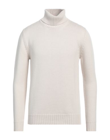 Man Turtleneck Beige Size 38 Merino Wool