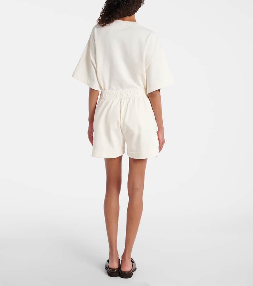 High-rise cotton shorts