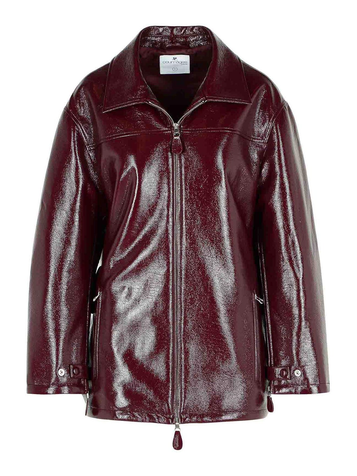 Vinyl Burgundy Cotton Blend Jacket