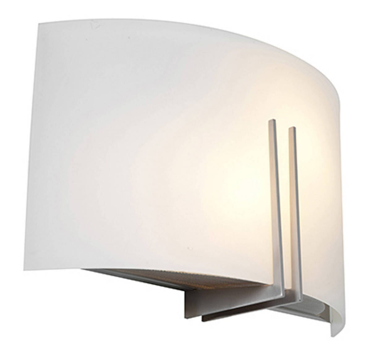 Access Prong 2-Light 8" Wall Sconce in Brushed Stee