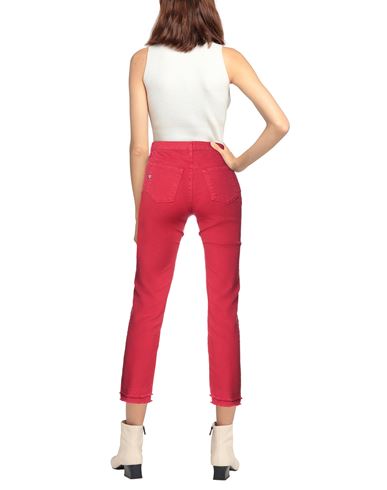 Woman Jeans Red Size 27 Cotton, Elastane