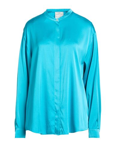 Forte_forte Woman Shirt Turquoise Size 1 Silk, Elastane