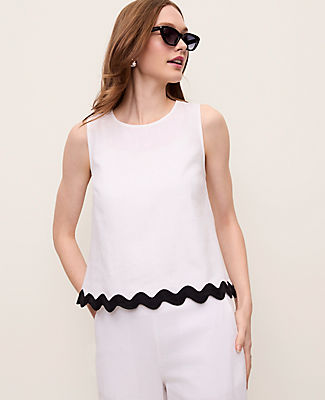 Ann Taylor Tank Top in Linen Blend
