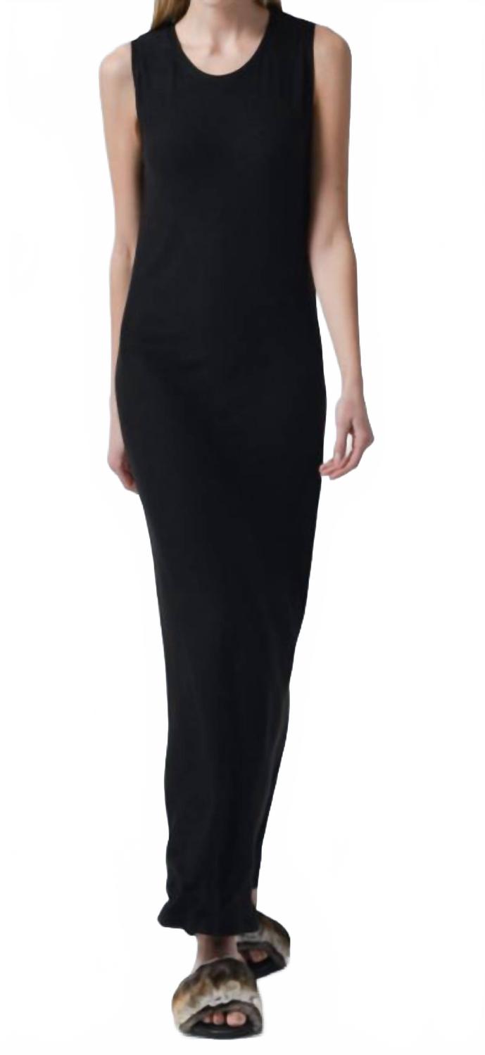 Olimpia Viscose Jersey Dress In Navy