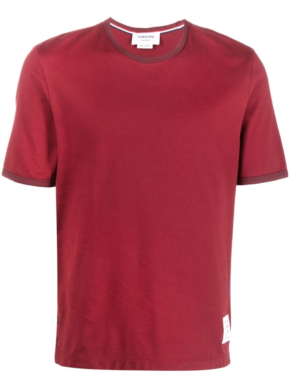 Logo-patch cotton T-shirt - Red