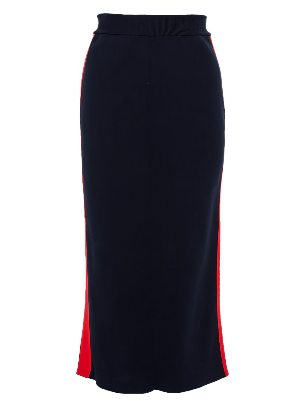 Side-stripe pencil skirt - Blue