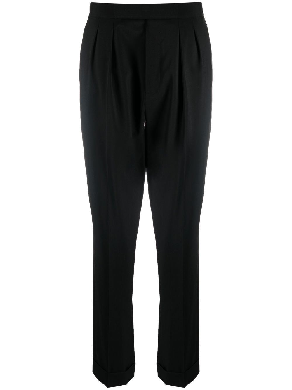 Seina pleat-detail trousers - Black