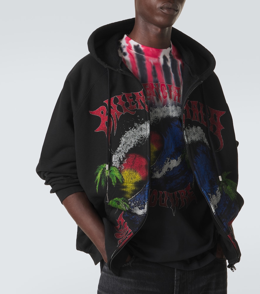 Printed tie-dye cotton jersey T-shirt