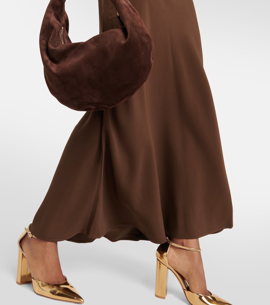 Bordeaux silk slip dress