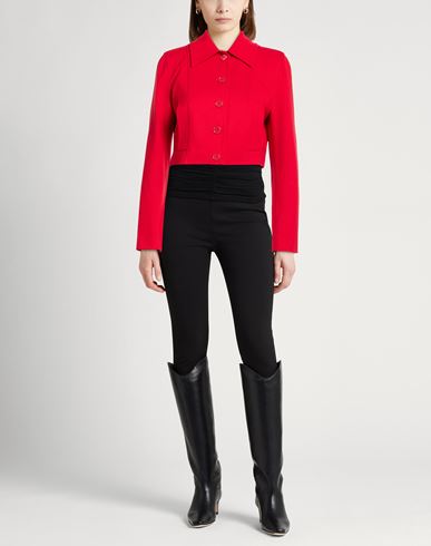 Woman Jacket Red Size 4 Viscose, Nylon, Elastane