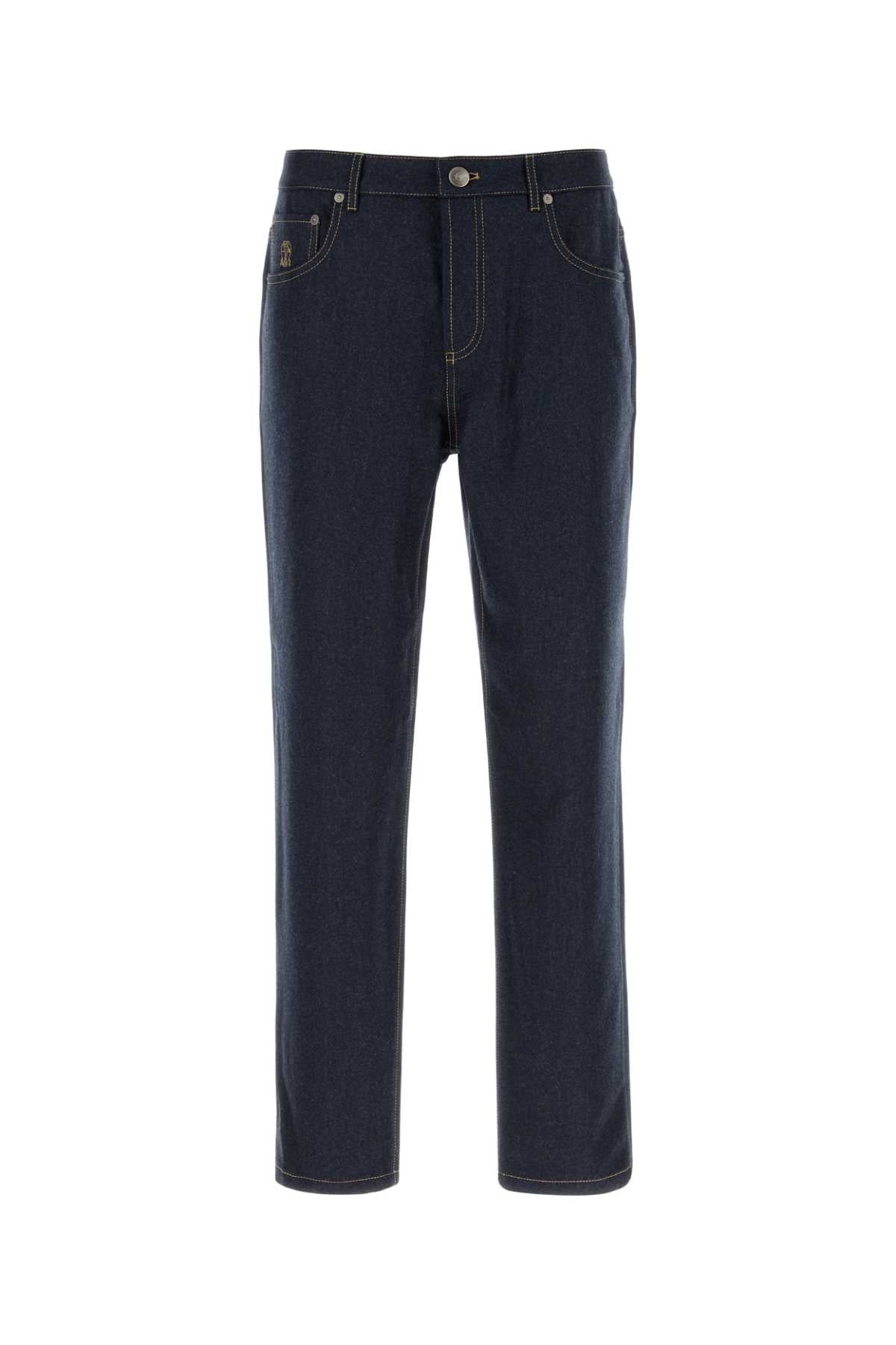 Virgin Wool Trousers — Navy