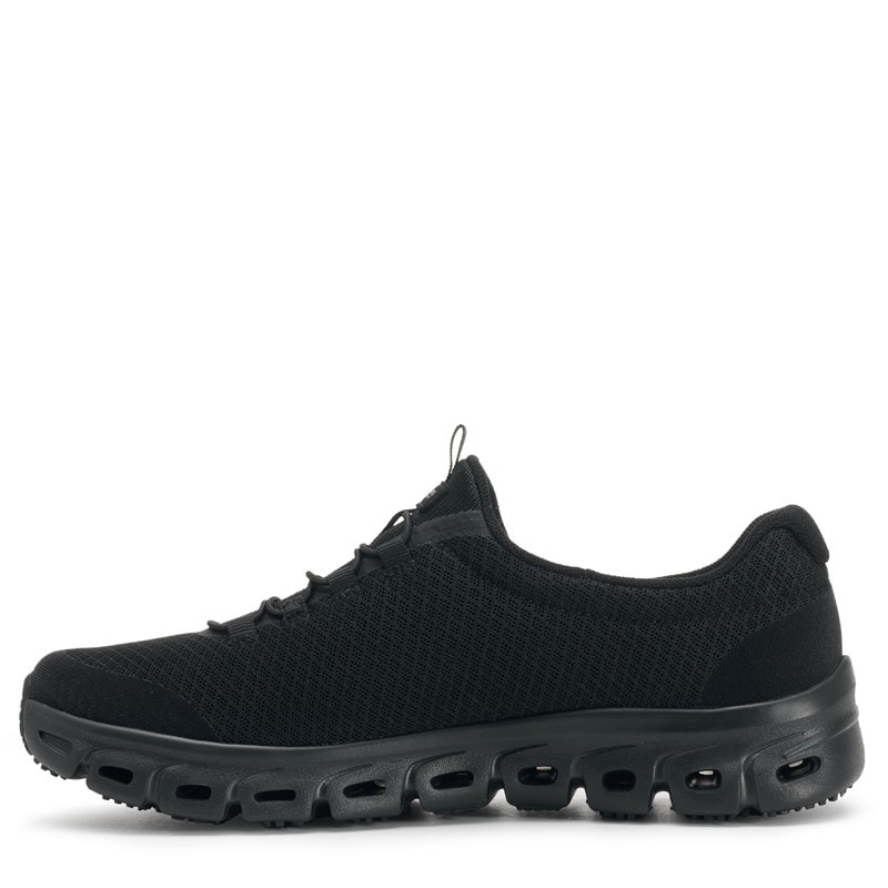 Work Women's Glide-Step Slip Resistant Work Sneakers (Black)