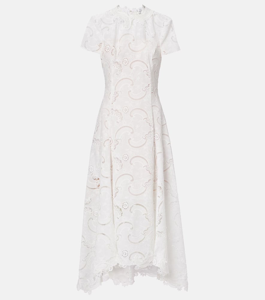Guipure lace midi dress
