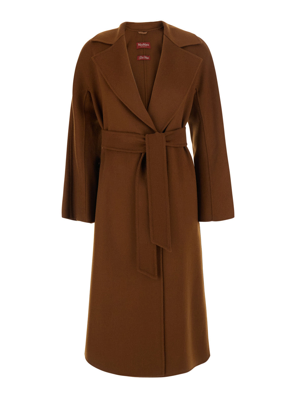 Wool-Cashmere Blend Coat — Brown