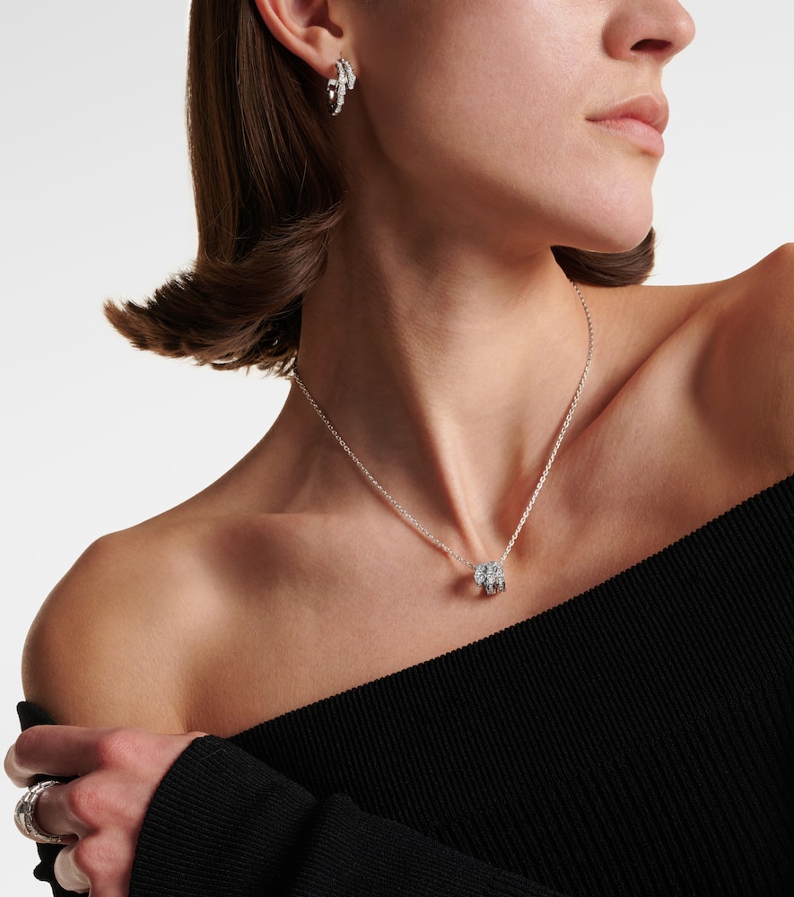 Bvlgari Serpenti Viper 18kt white gold pendant necklace with diamonds