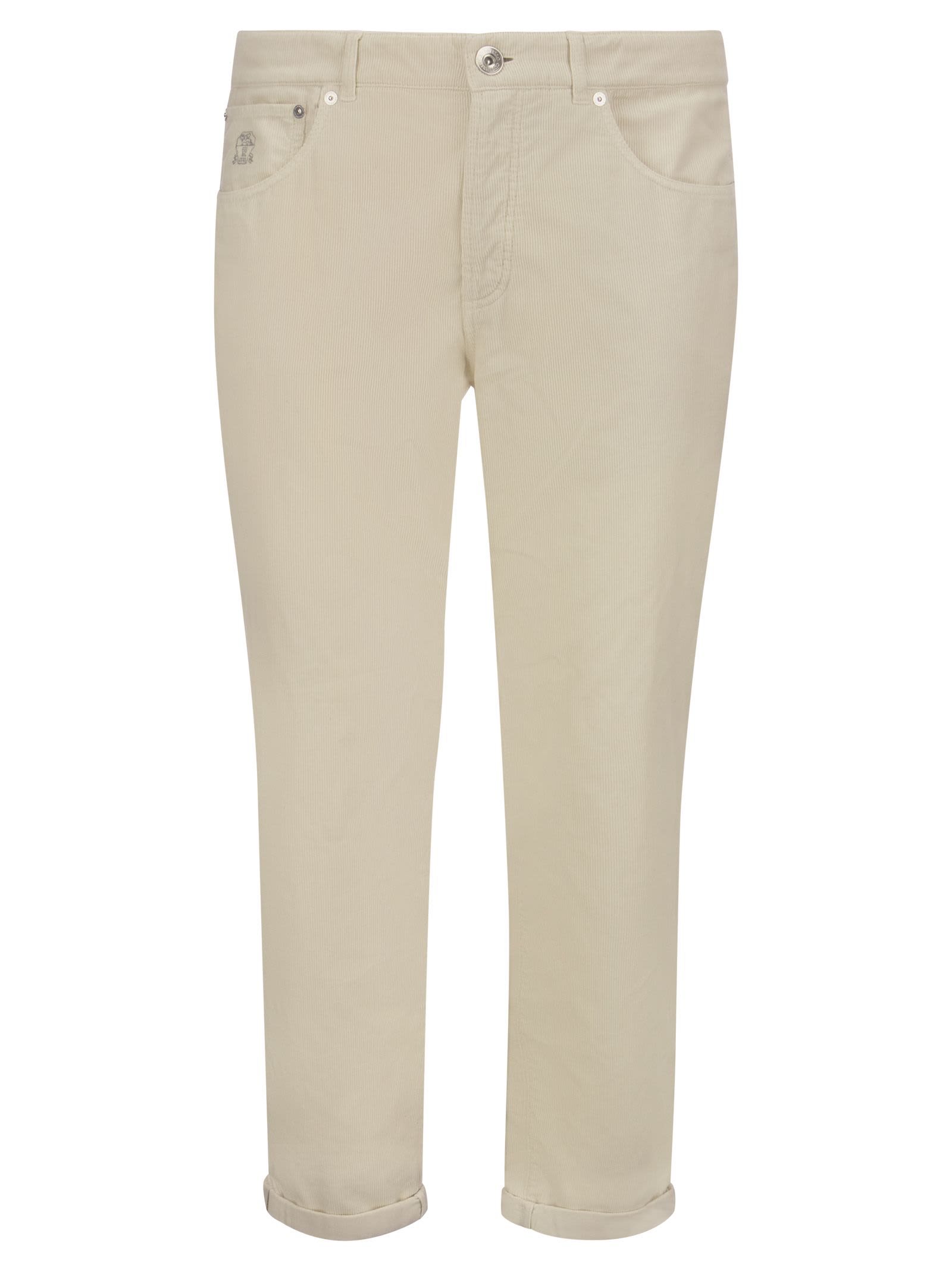Straight-leg corduroy trousers