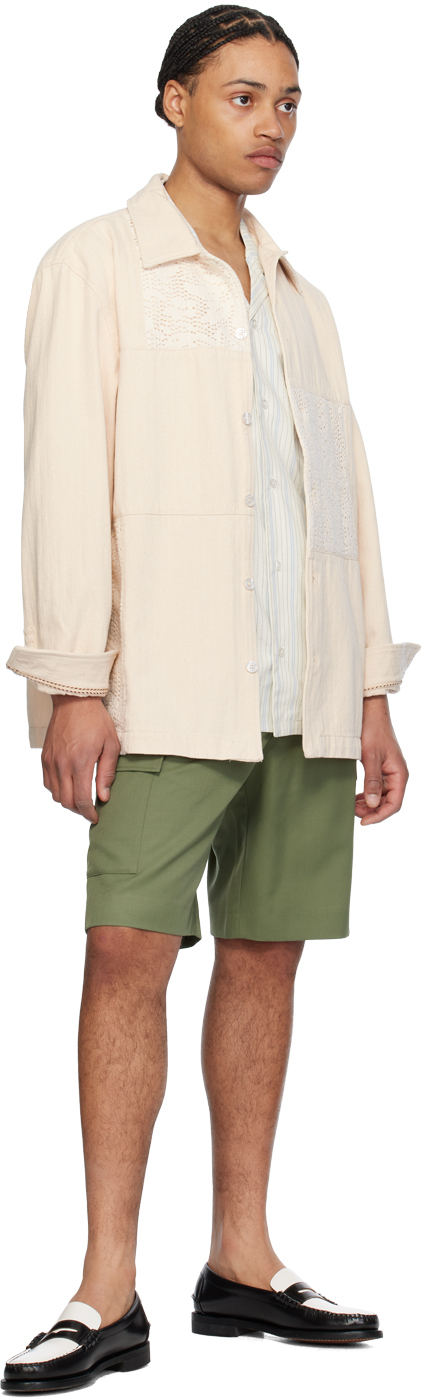 Drôle de Monsieur オフホワイト＆ブルー La Chemise Rayée シャツ