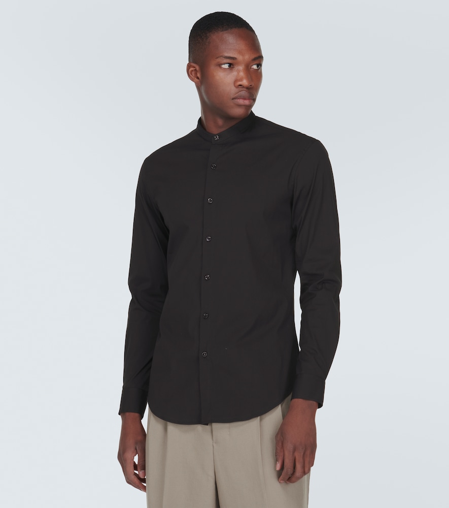 Cotton-blend poplin shirt