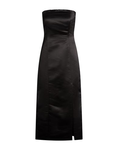 Woman Midi dress Black Size 8 Polyester