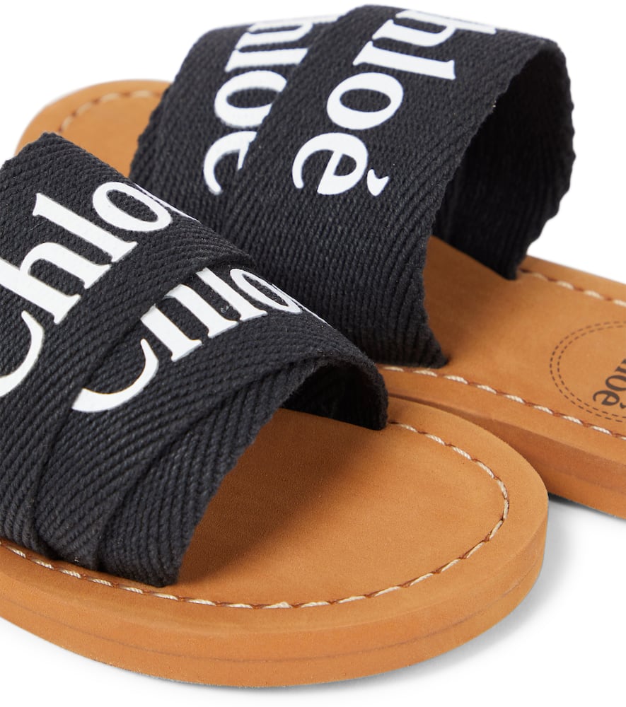 Chloé Kids Aqua logo sandals