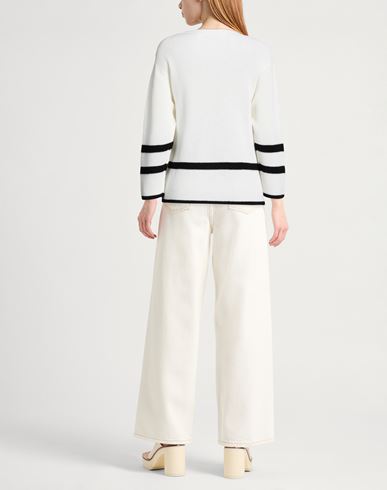 Woman Sweater White Size 8 Merino Wool