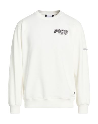 M. c.u. Marco Cassese Union Man Sweatshirt Cream Size L Cotton, Polyester, Swarovski Crystal