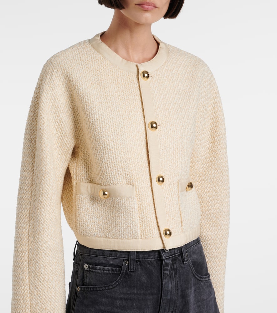 Trim cropped jacket