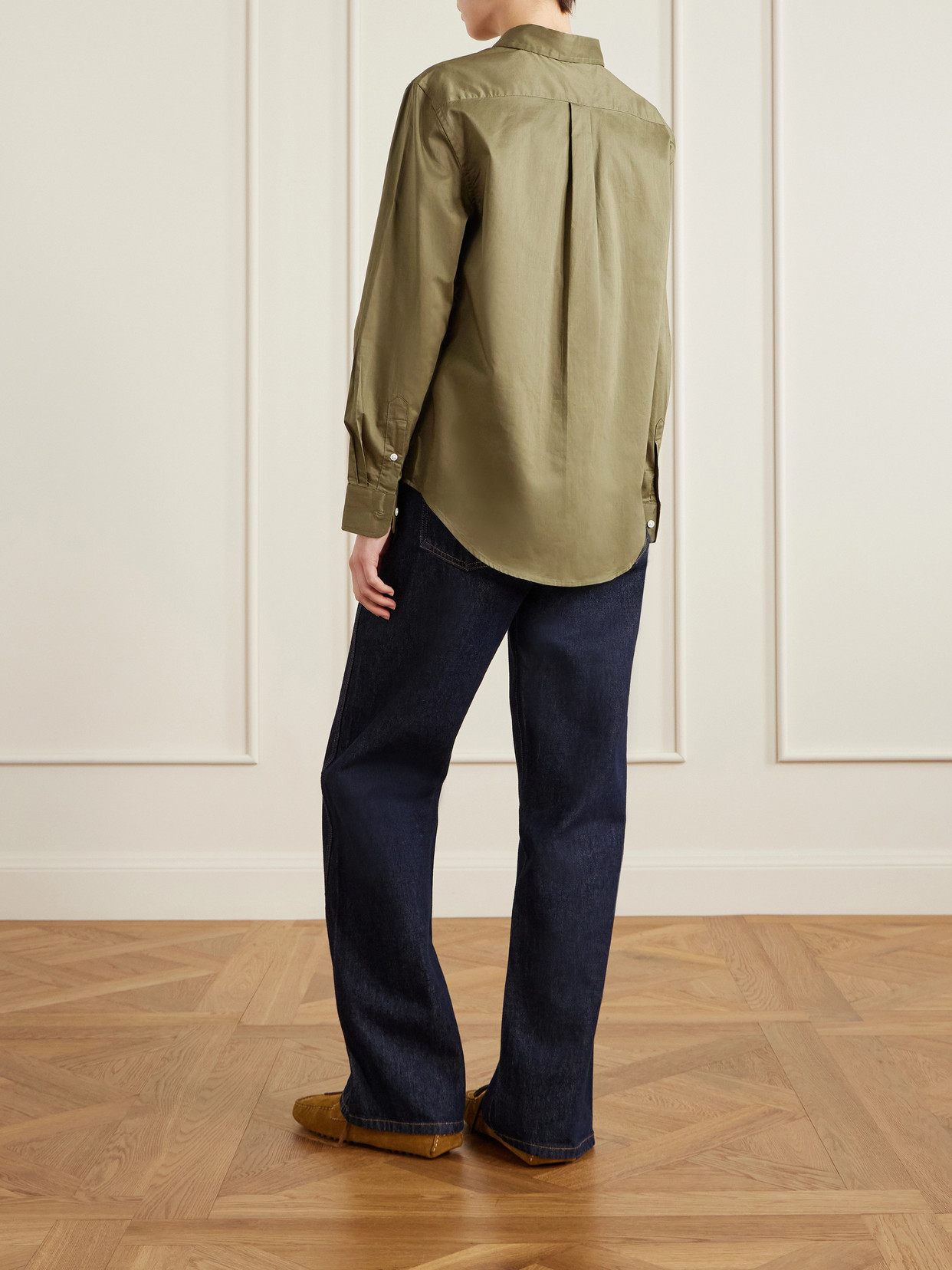 Embroidered Cotton Oxford Shirt - Green