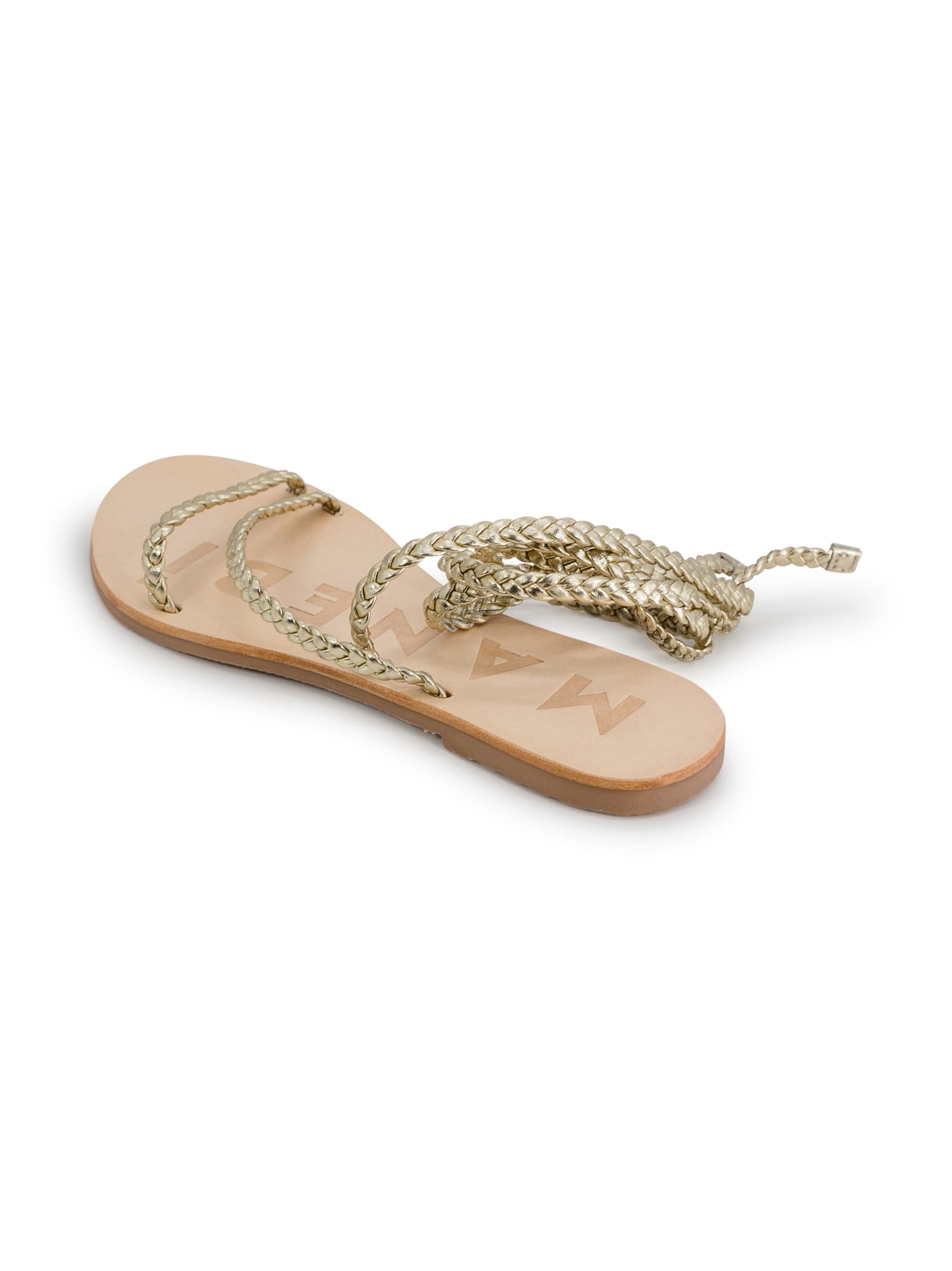 Leather Sandals Tie-up Multi Braid Bands Canyon