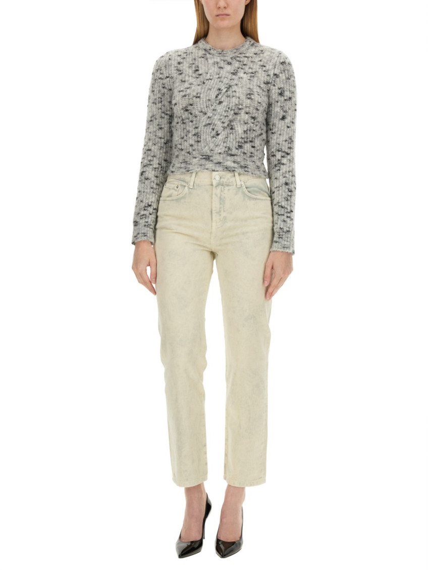 Moschino - cropped cable knit top