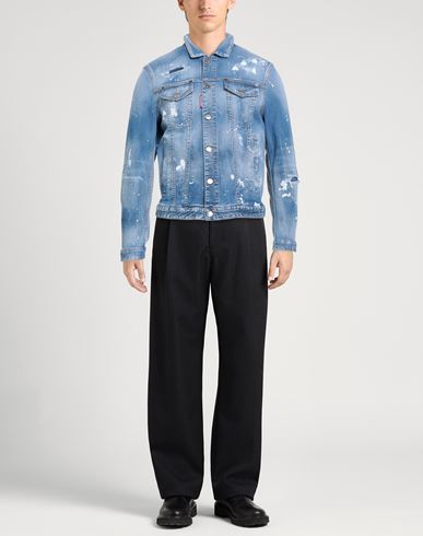 Man Denim outerwear Blue Size 38 Cotton, Elastomultiester, Elastane