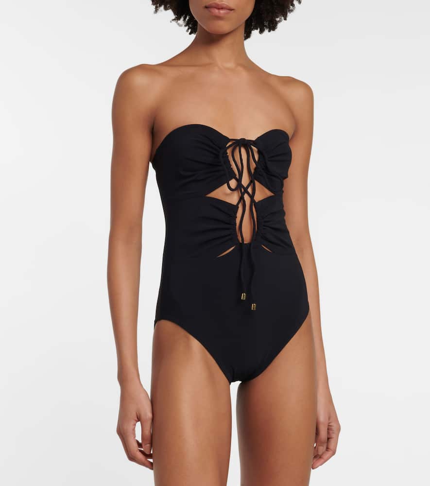 Karla Colletto Mesh-trimmed swimsuit
