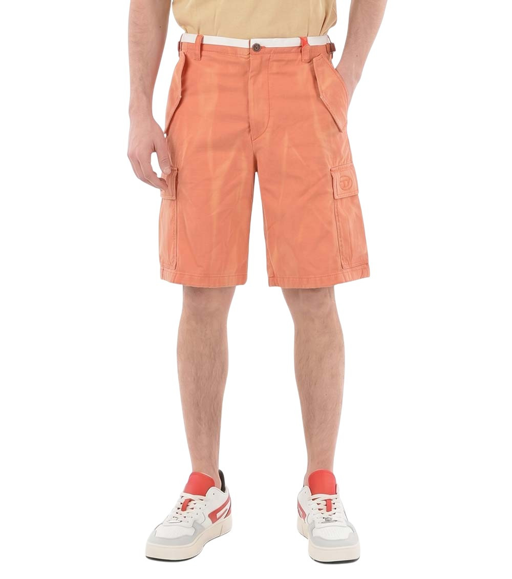Orange Logo Cargo Shorts