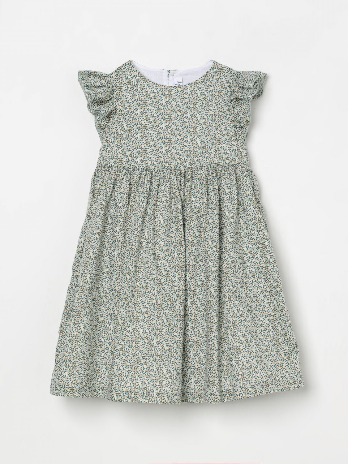 Dress IL GUFO Kids color Forest Green