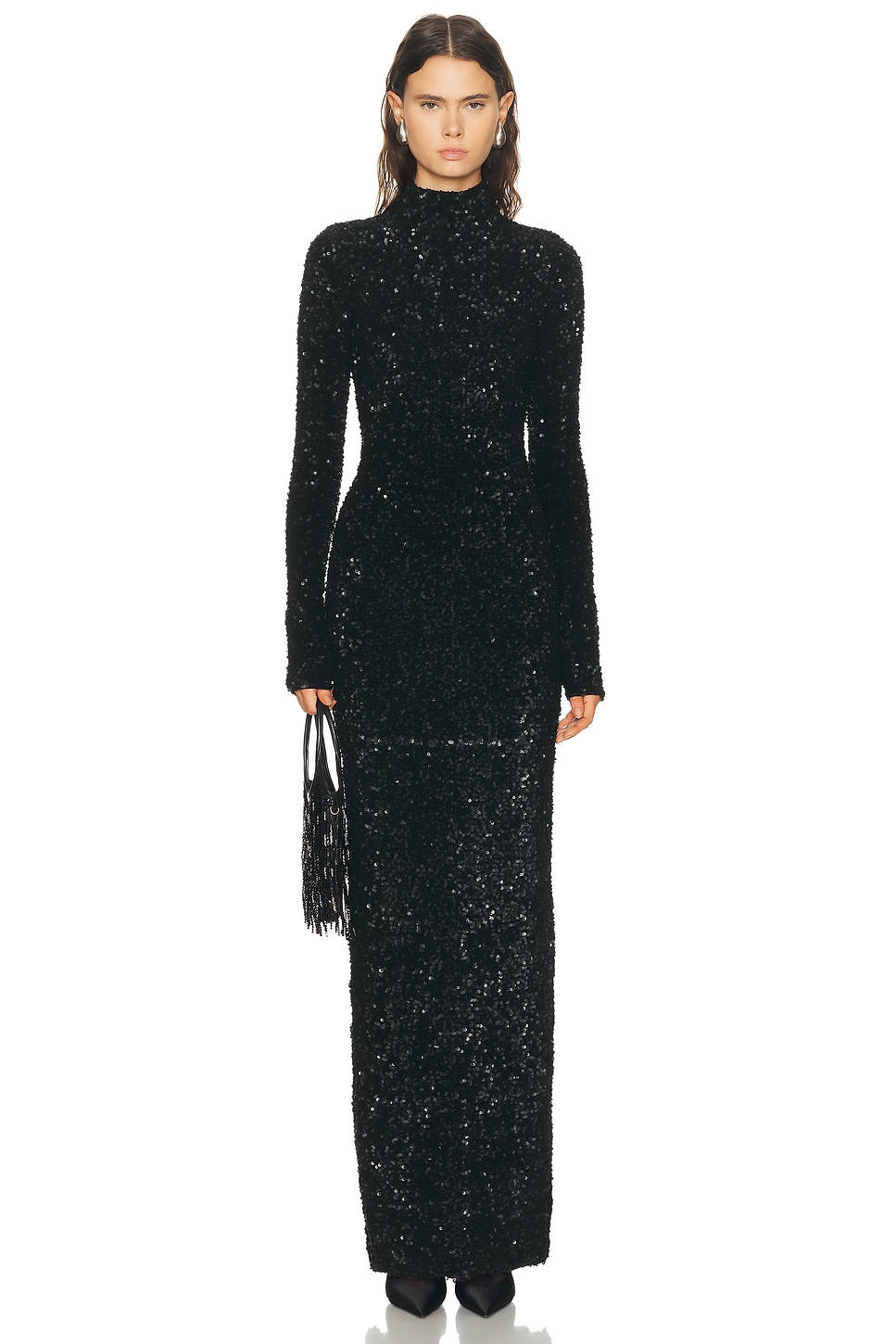 Adam Lippes Samadhi Dress in Black - Black. L also in M