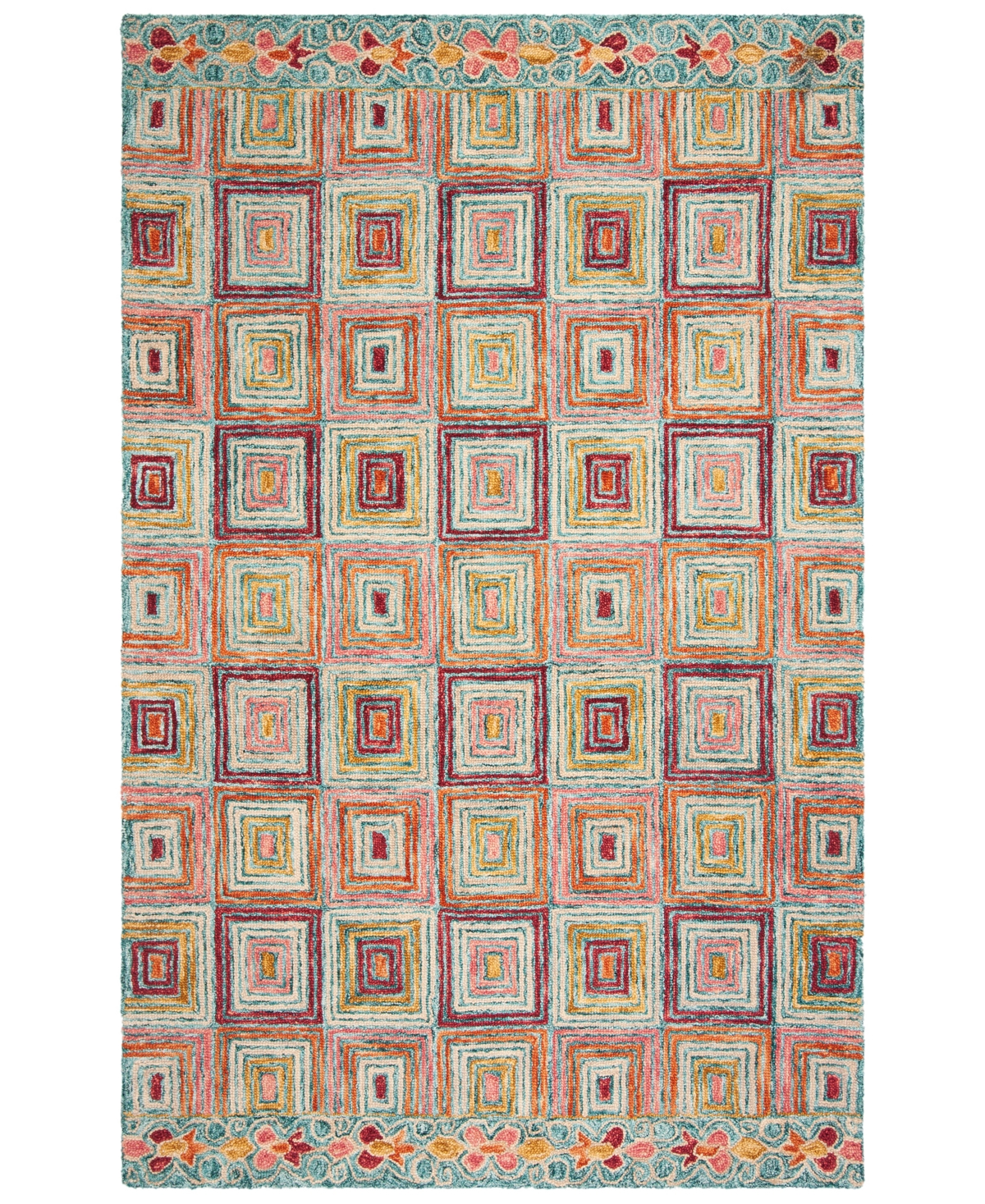 Aurora APN270 4' x 6' Area Rug - Pink, Gold