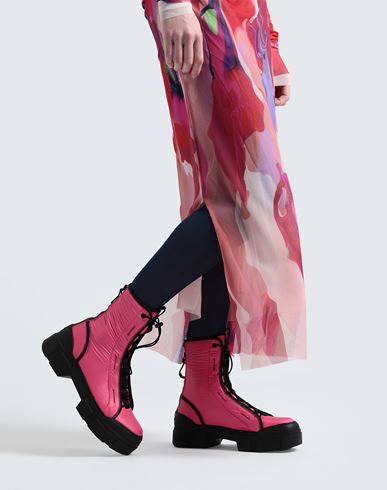 Vic Matiē Woman Ankle boots Fuchsia Size 7 Textile fibers