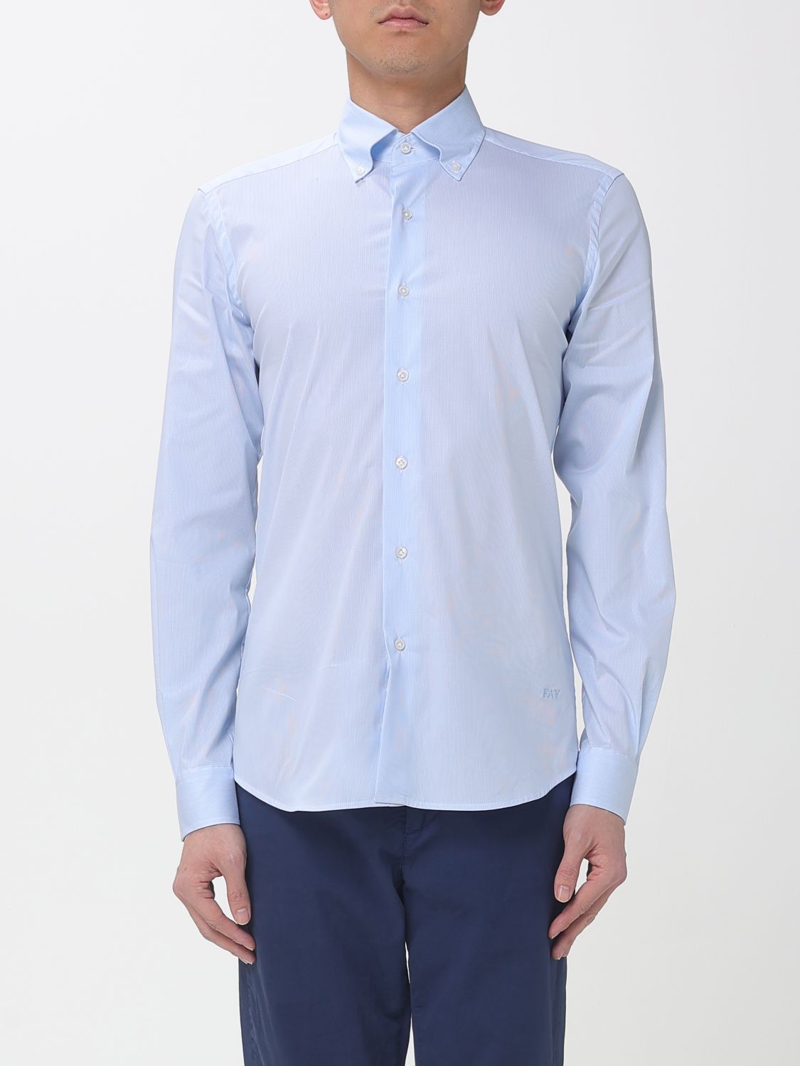 Shirt Men color Gnawed Blue