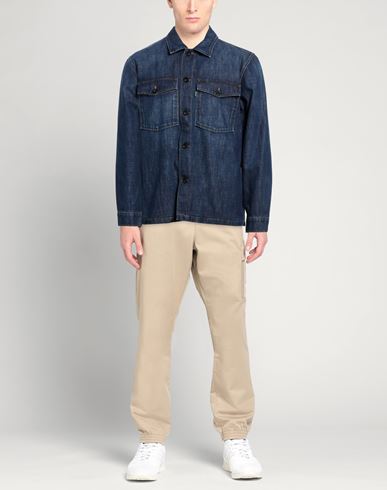 Man Denim shirt Blue Size L Cotton