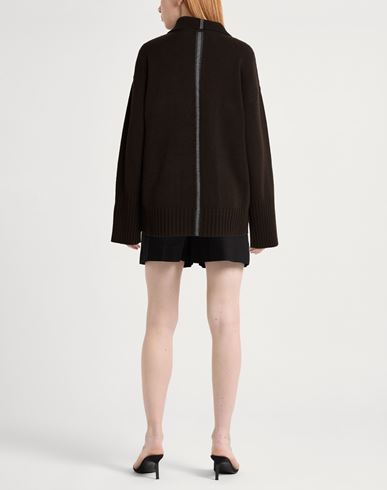 Woman Cardigan Dark brown Size 10 Wool