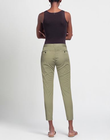 Roÿ Roger's Woman Pants Military green Size 25 Cotton, Lyocell, Elastane
