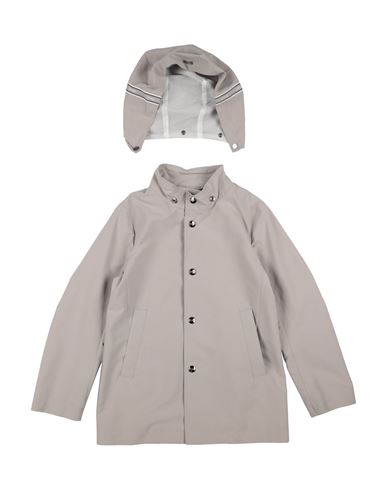 Kid Boy Overcoat & Trench Coat Light grey Size 10 Polyester