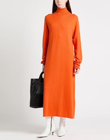 Woman Midi dress Orange Size 6 Cashmere