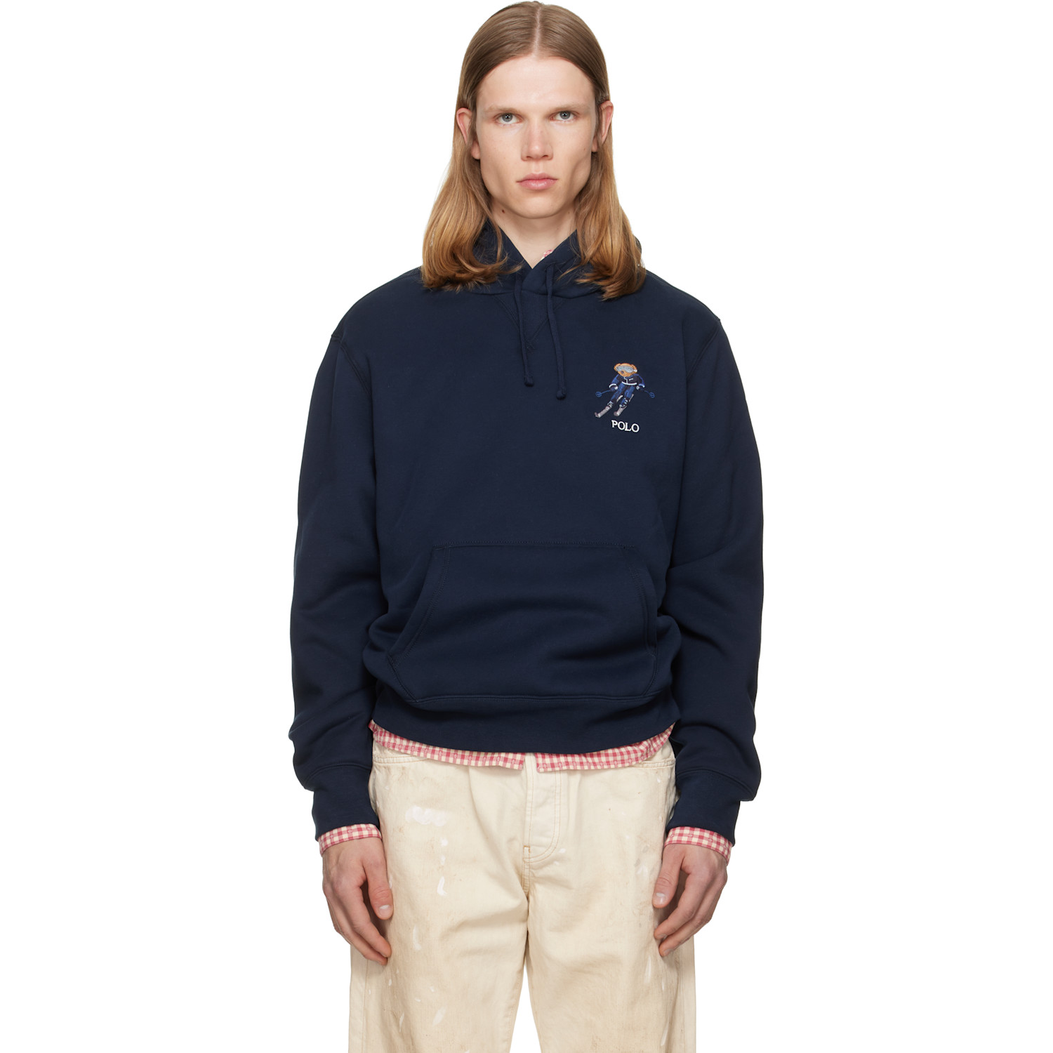 Navy Polo Bear Skiier Hoodie
