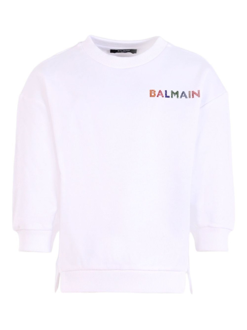 Girls White Logo Sweatshirt